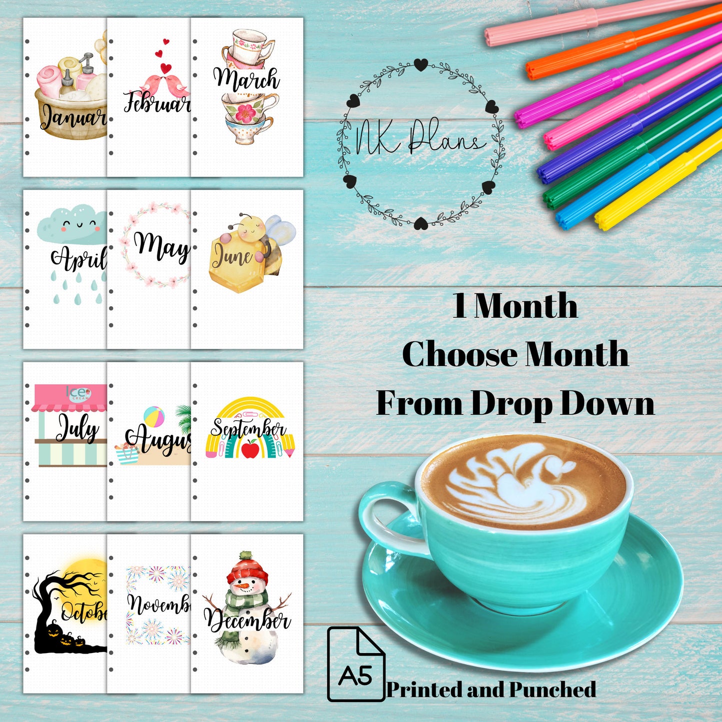 monthly planner inserts