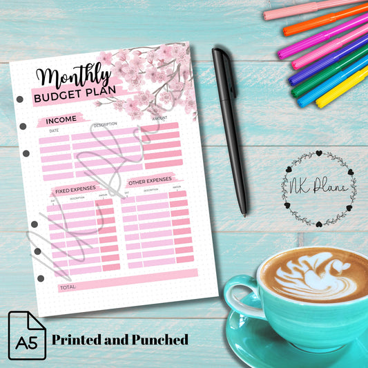 monthly budget planner inserts