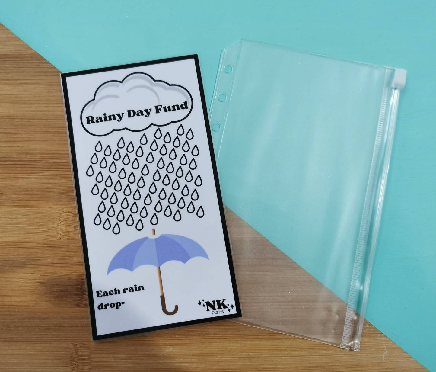 Rainy day savings tracker. savings tracker, budgeting.